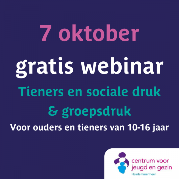 Gratis webinar - Tieners en sociale druk & groepsdruk